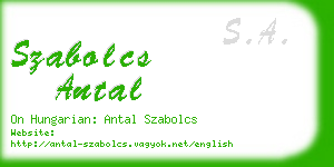 szabolcs antal business card